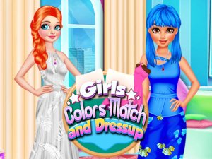Girls Colour Match and Dress up Online Game - Puzzle Game