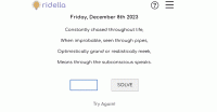 Ridella Daily Riddle Puzzle